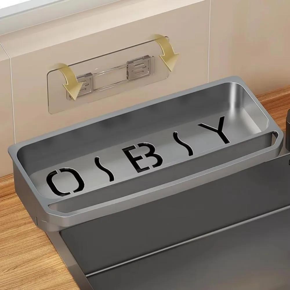 Сливная полка для раковины, водонепроницаемый держатель для губки, многофункциональная полка для кухонных полотенец, многофункциональные настенные полки для хранения раковины