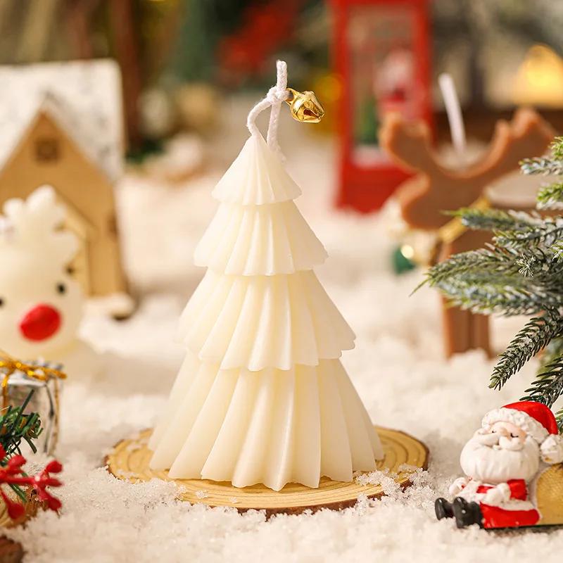 New Creative Christmas Tree Aromatherapy Candle Soybean Wax Scented Candle New Year Navidad Party Gifts Xmas Home Decoration