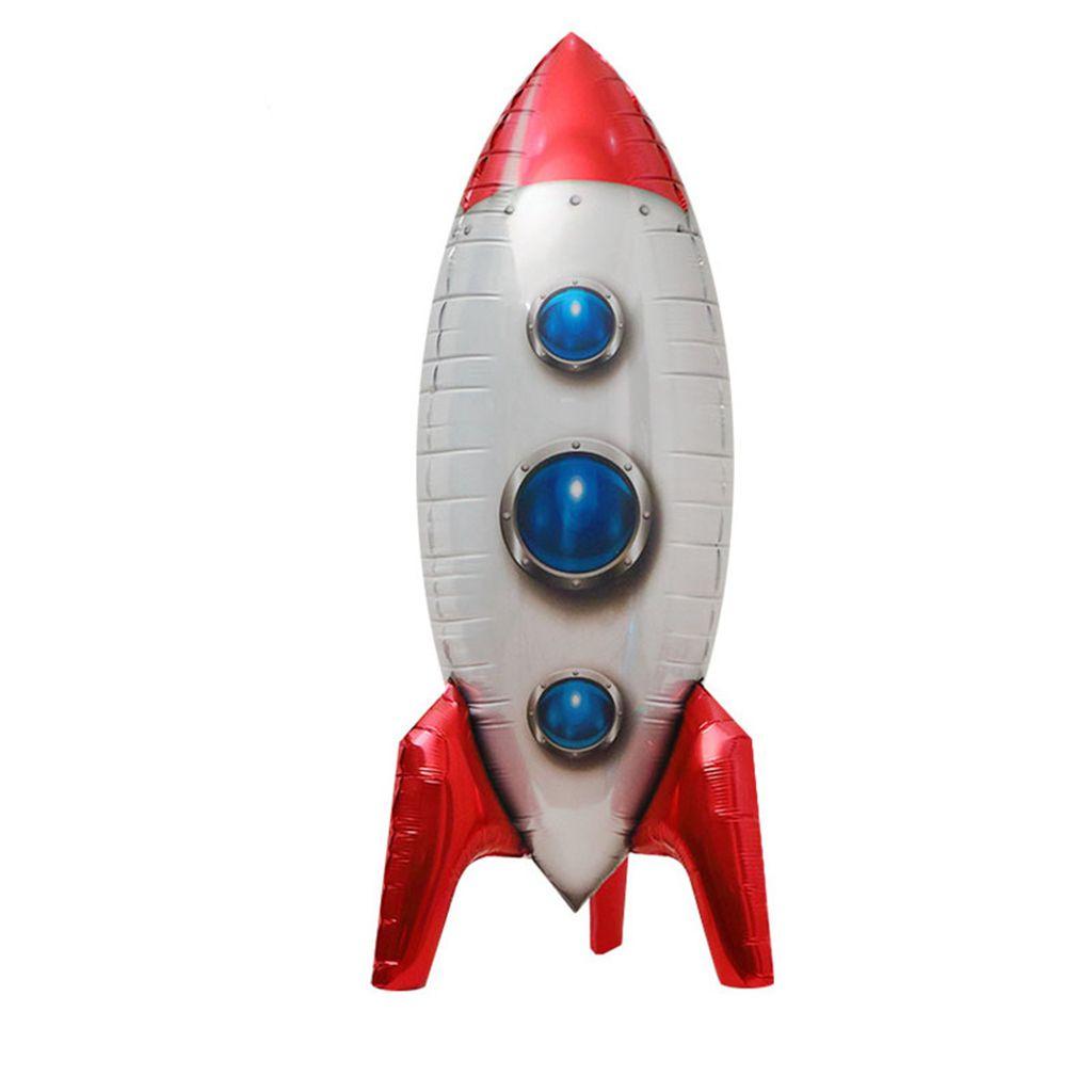 Large 3D Birthday Space Theme Aluminum Foil Astronaut Balloon Kid Toys Party Decor Rocket Balloons