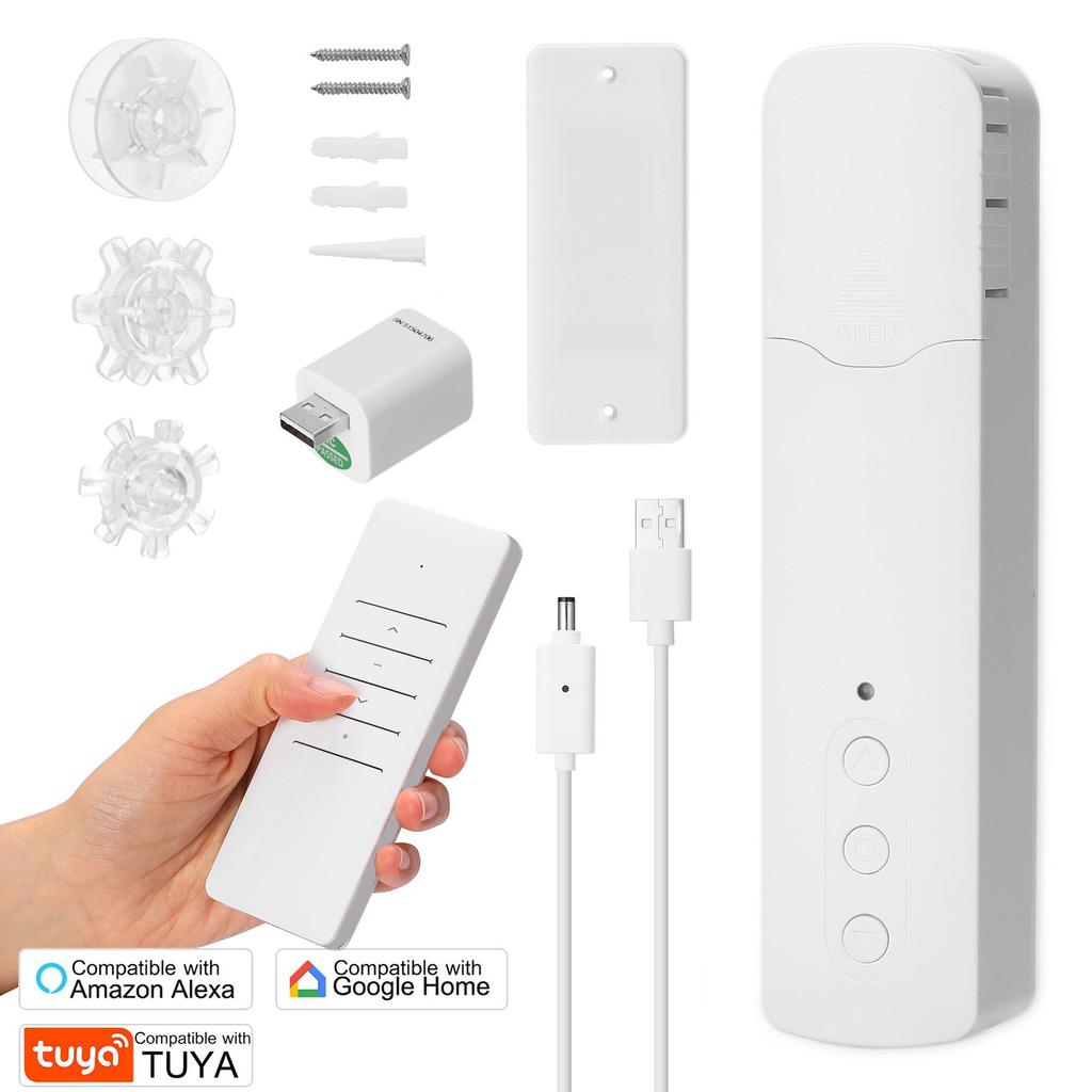 Умный электрический мотор для штор Tuya Zigbee, цепь, рулонные шторы, шнур, система переключателей для штор с бусинами для голосового управления Alexa, Google Home