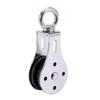 High Elastic ABS Duty Single Pulley M50 Stainless Steel Pulley Roller 360Swivel Pulley Block for Ropes Bear-Loading Up To 300KG