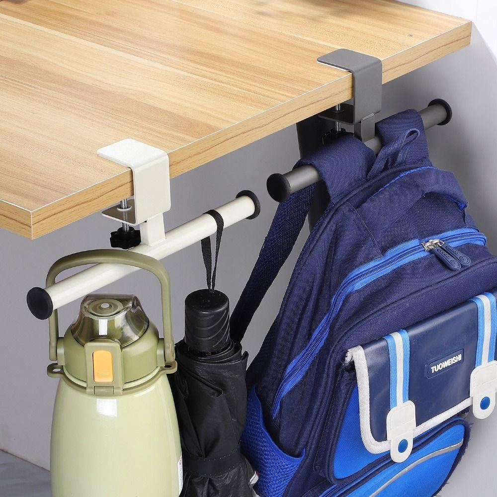 Clamp on Desk Side Hook Carbon Steel Desk Side Handbag Rack Desk Edge Hook Home Office