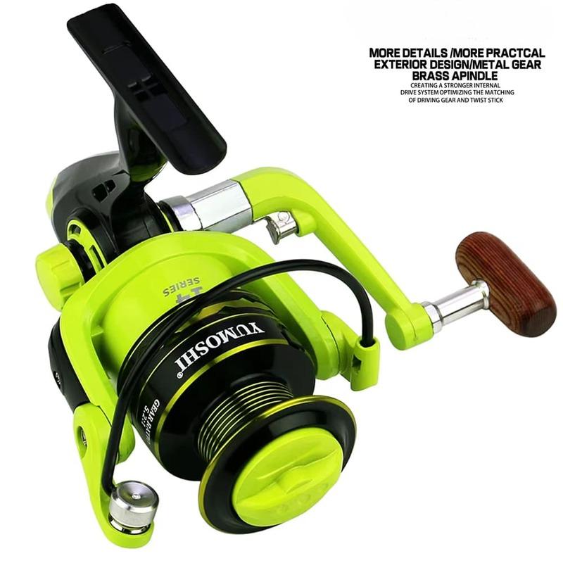 Новая мощная рыболовная катушка 2000-7000 зеленая модель полностью металлическая шпуля вращающееся колесо производительность более стабильна подходит для морской и пресной воды