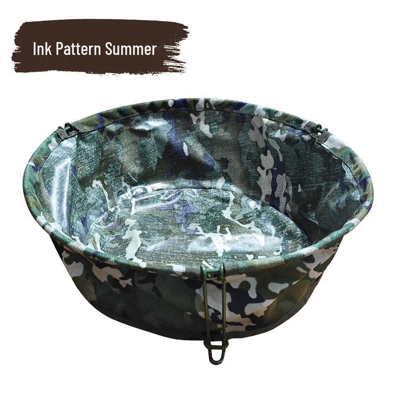 Portable Ink Pattern Foldable Washbasin