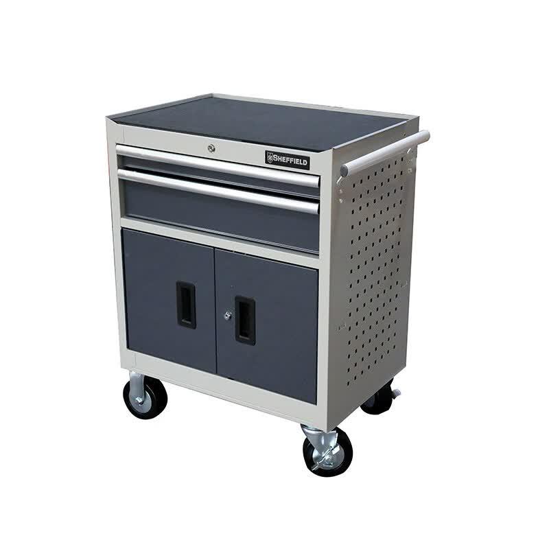 SHEFFIELD 2-Drawer 2-Door Metal Tool Cart