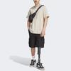 Adidas Originals T Shirts Men's Beige Crew Neck Moderate Straight Fit IJ7462
