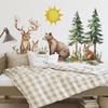 Акварельные Мультяшные Животные Лес Спальня Кабинет Фон Украшение Наклейки на Стену