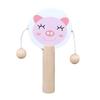 Cartoon Animal Wooden Handheld Musical Rattle Drum Shaker Education Baby Toy