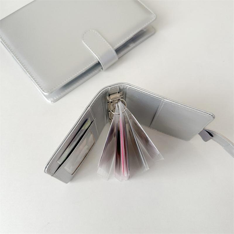 Формат A5 A8 Ins Silver Pu Магнитная пряжка Складные листы Сделай Сам Переплет Обложка для блокнота Ежедневник Планирование Бумажная обложка