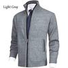 Мужские повседневные вязаные свитера-кардиганы Slim Fit Fleece Full Zip Толстый вязаный кардиган Зимняя верхняя одежда