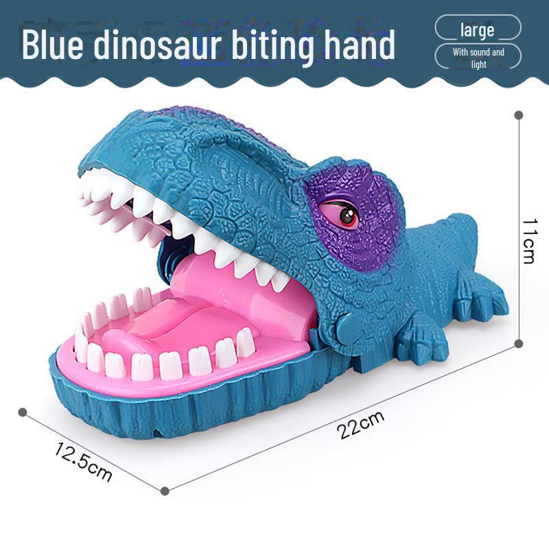 Большая игра с кусающимися зубами акулы и динозавра - игрушка-фокус для родителей и детей
