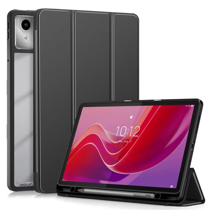 Совместим с lenovo xiaoxin Pad 2024 TB331 Tab M11 TB330 Чехол для планшета Акриловый Прозрачный Трехскладной Противоударный Кожаный чехол