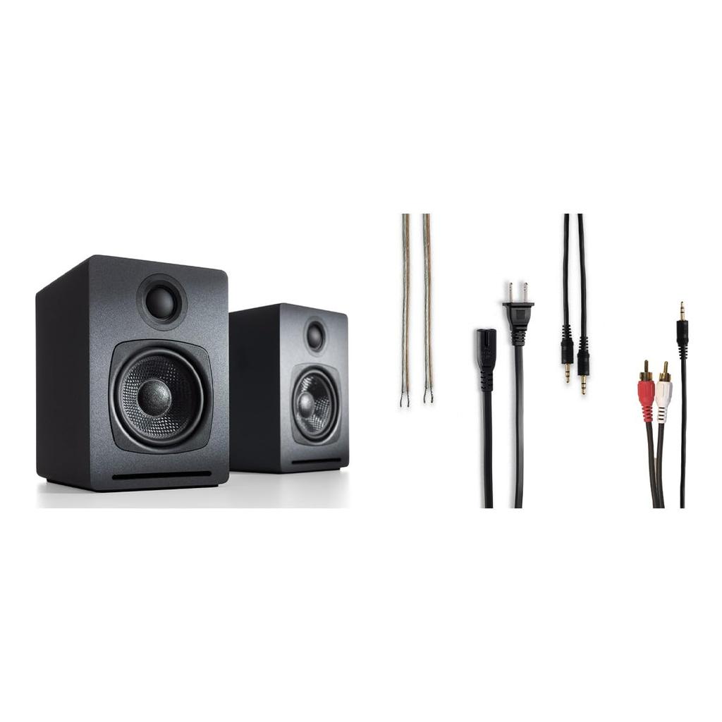 A1 Wireless Powered Speaker L Bluetooth aptX 16bit DAC Amplifier L AUX Subwoofer Connection []Audioengine Compatible, Built-in Wired/wireless