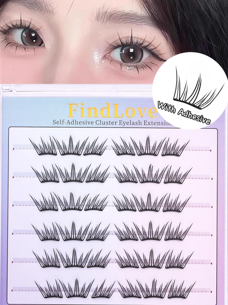 6 Rows Series Glue Free Lashes No-Adhesive Eyelash Set for Full Reusable Defined Lashes Long Lasting Reusable & Easy to Wear.