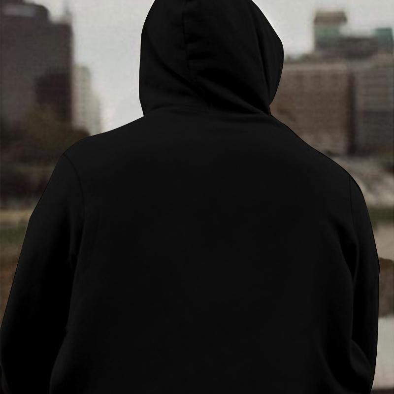 Мужская минималистичная толстовка Canada Hockey с защитной маской для глаз, простая и практичная для повседневной носки.