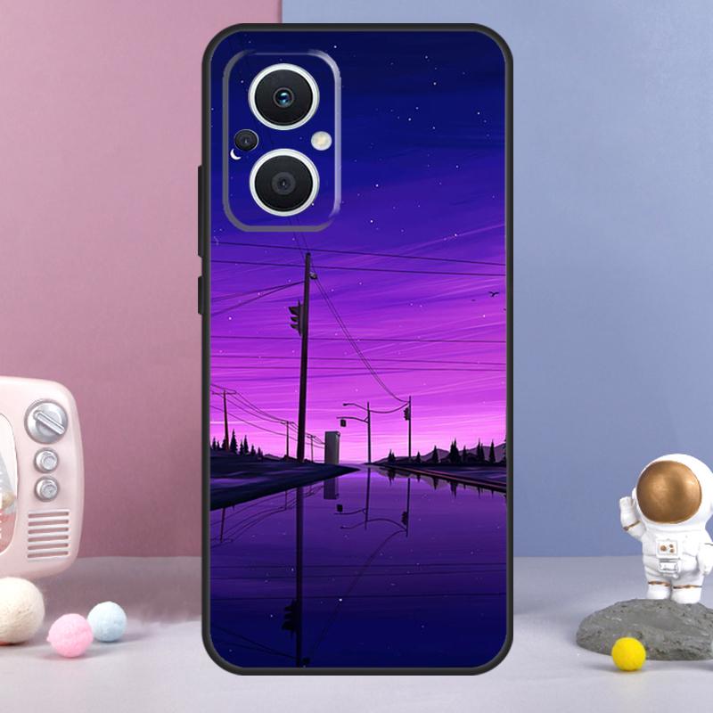 Фиолетовый эстетичный чехол для OPPO Reno 11 F 12F 13F 14F 10 12 13 14 Pro 7 8 Lite OPPO Find X9 X6 X5 X8 Pro Чехол