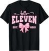 Привет, Девочки, Футболка на 11-й День Рождения 'Hello Eleven Est 2015' с Кокетливым Бантом