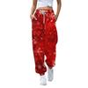 Женские повседневные модные рождественские принтованные повседневные брюки спортивные брюки длинные брюки брюки с эластичной резинкой на талии
