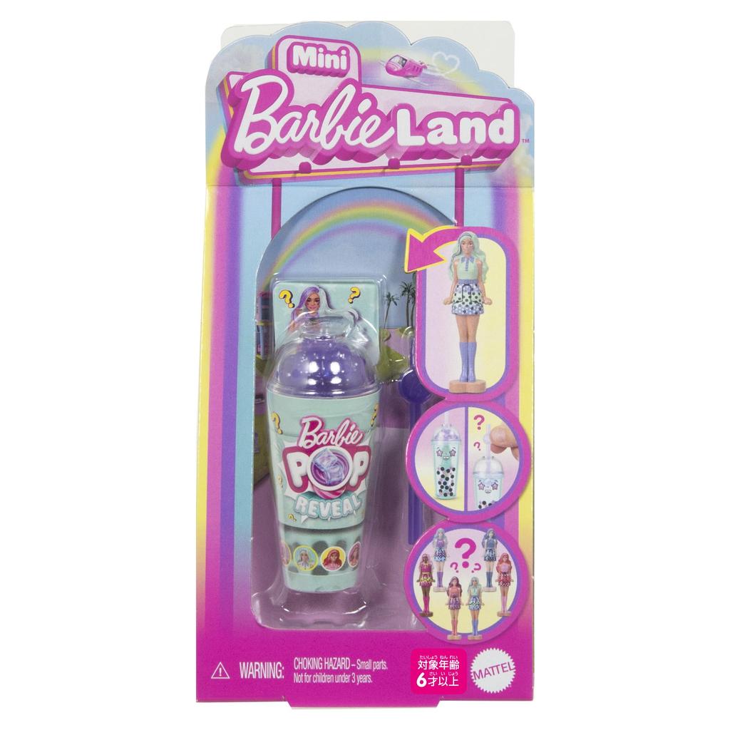Barbie Mini Barbieland Pop Reveal Surprise Pack 2025 Dress Up Micro Doll Ages 6 and Up Pink Doll/House 986A-JCR22