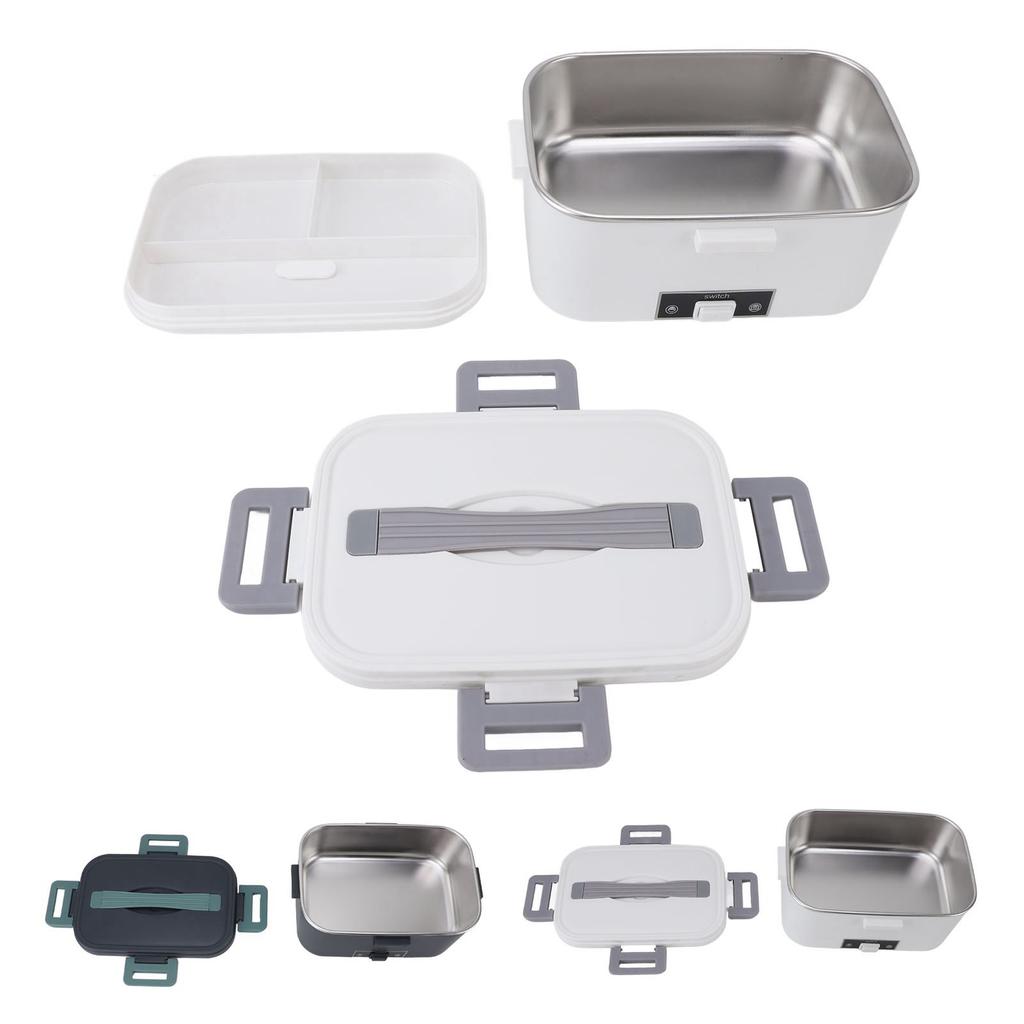 Электрический ланч-бокс 1,8 л с циркуляцией воздуха на 360 градусов, подогрев, вкладыш из нержавеющей стали SUS304, можно мыть в посудомоечной машине, портативный ланч-бокс