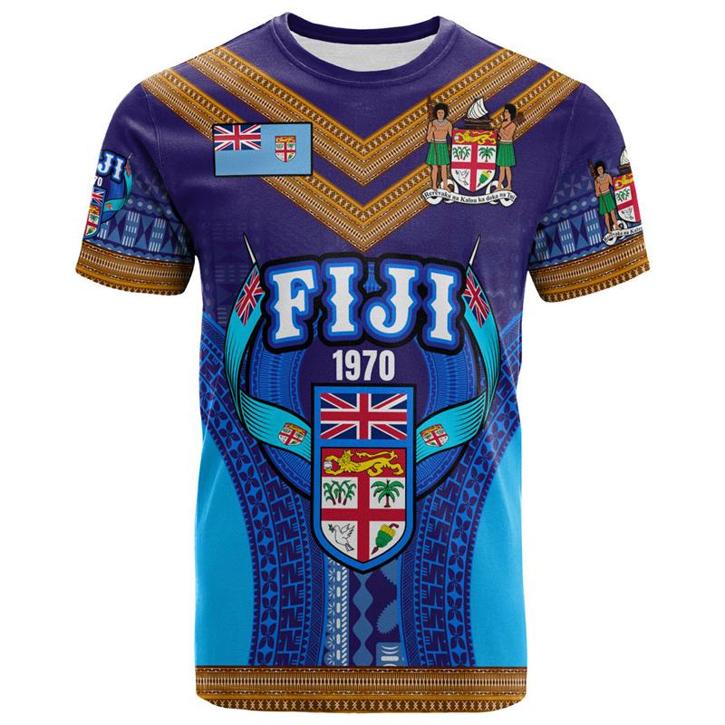 Фиджи 3D-принтованные футболки Летние футболки с круглым вырезом и короткими рукавами Повседневные топы Уличные футболки оверсайз для мужчин