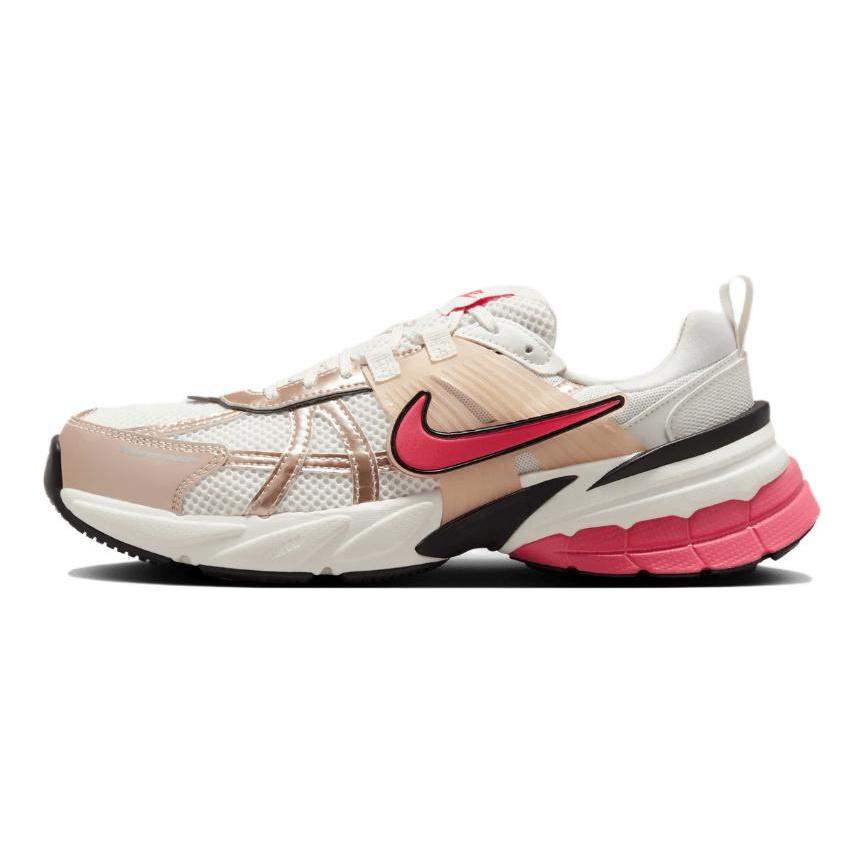 Nike V2K Run Guava Ice Aster Pink женские кроссовки кремово-черный металлик-серебристый HJ7389-838