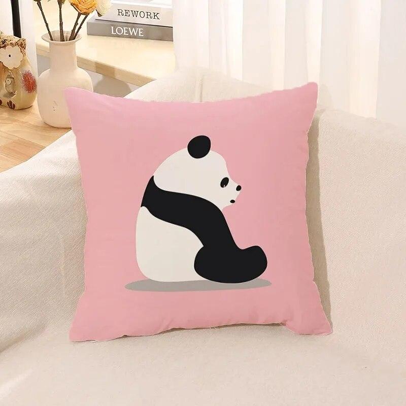 Cartoon Animal Print Pillow Case Living Room Sofa Cushion Cover Bedroom Room Bedside Home Decoration