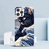 Аниме Кот Морская Волна Эстетичный Чехол Для Телефона Для IPhone 16 17 Air 16E 15 14 Plus 13 Mini 12 11 Pro Max 7 8 + SE 2020 Мягкий ТПУ Задняя Крыш