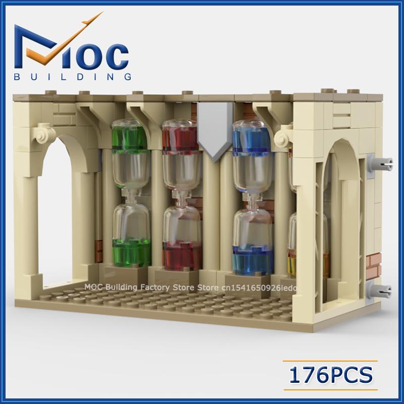 Знаменитый Замок из Фильма MOC Строительные Блоки Сцена Классная Комната Ванная Общая Комната Модель Коллекция Кирпичиков Игрушки для Витрины Праздничные Подарки