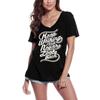 Women's V-Neck T-Shirt Keep Walking And Never Look Back - Motivational Tee