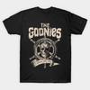 Мужская черная футболка с принтом The Goonies || Никогда не сдавайся || Винтажный ретро-стиль Печать на трансферной бумаге без вырезания Хлопковая футболка