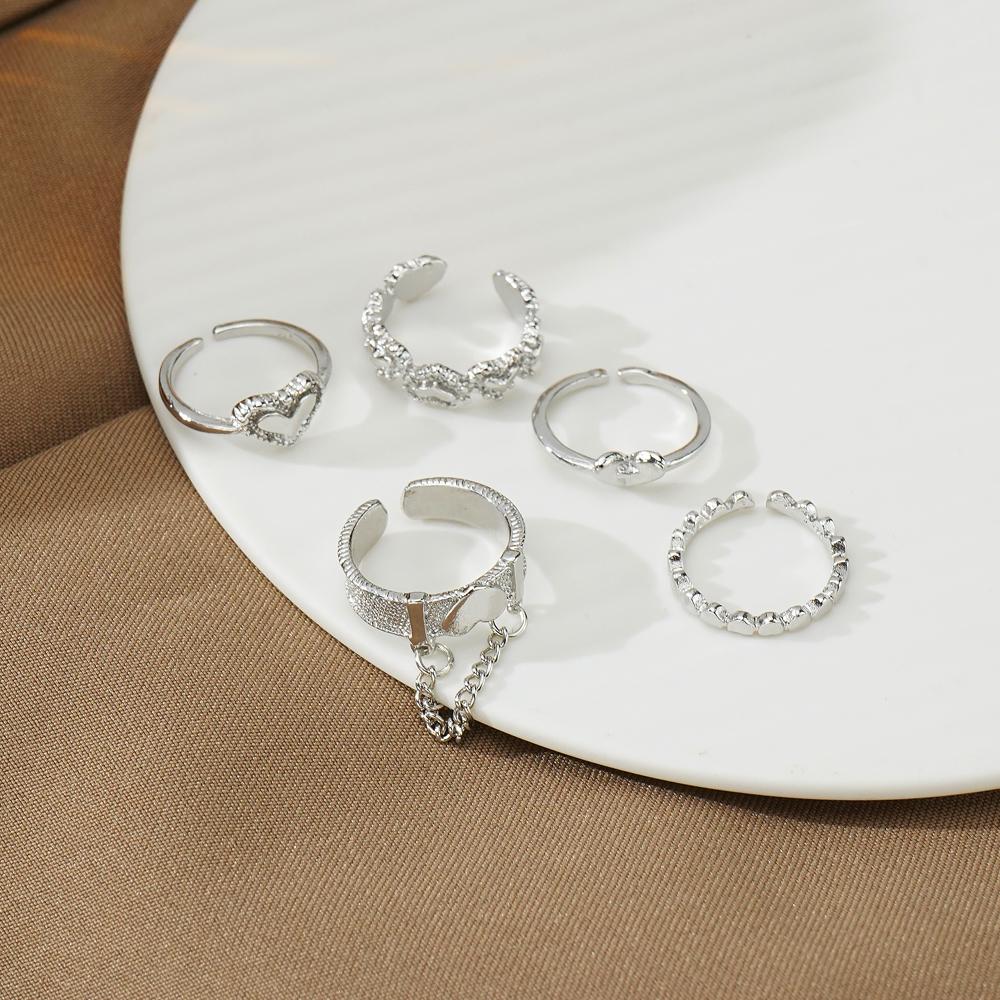 2023 Новое кольцо, винтажный набор с открытием сердца, кольцо для влюбленных, изысканный подарок, комбинация ювелирных изделий, элегантное кольцо