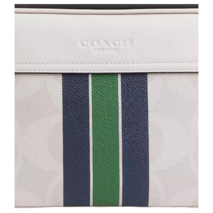 Coach Graham Signature 23 Signature Print Сумка через плечо на двойной молнии из покрытого холста Средний Мужские сумки Белый CBI36-QBCAH