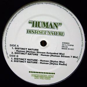 12-дюймовая пластинка DISTINCT NATURE - Human DN51 Без лейбла Великобритания Рэп и хип-хоп/R&B Б/У