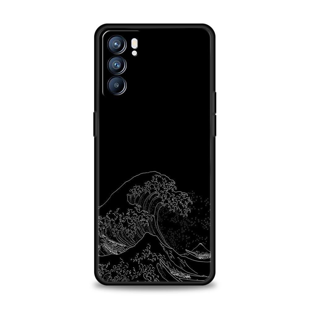 Япония Великая волна у Канагавы Чехол Для Oppo Reno8 Reno7 Reno6 Pro A54 5G Find X6 X5 A53 A52 A9 A15 A17 A16 A57 A31 Обложка