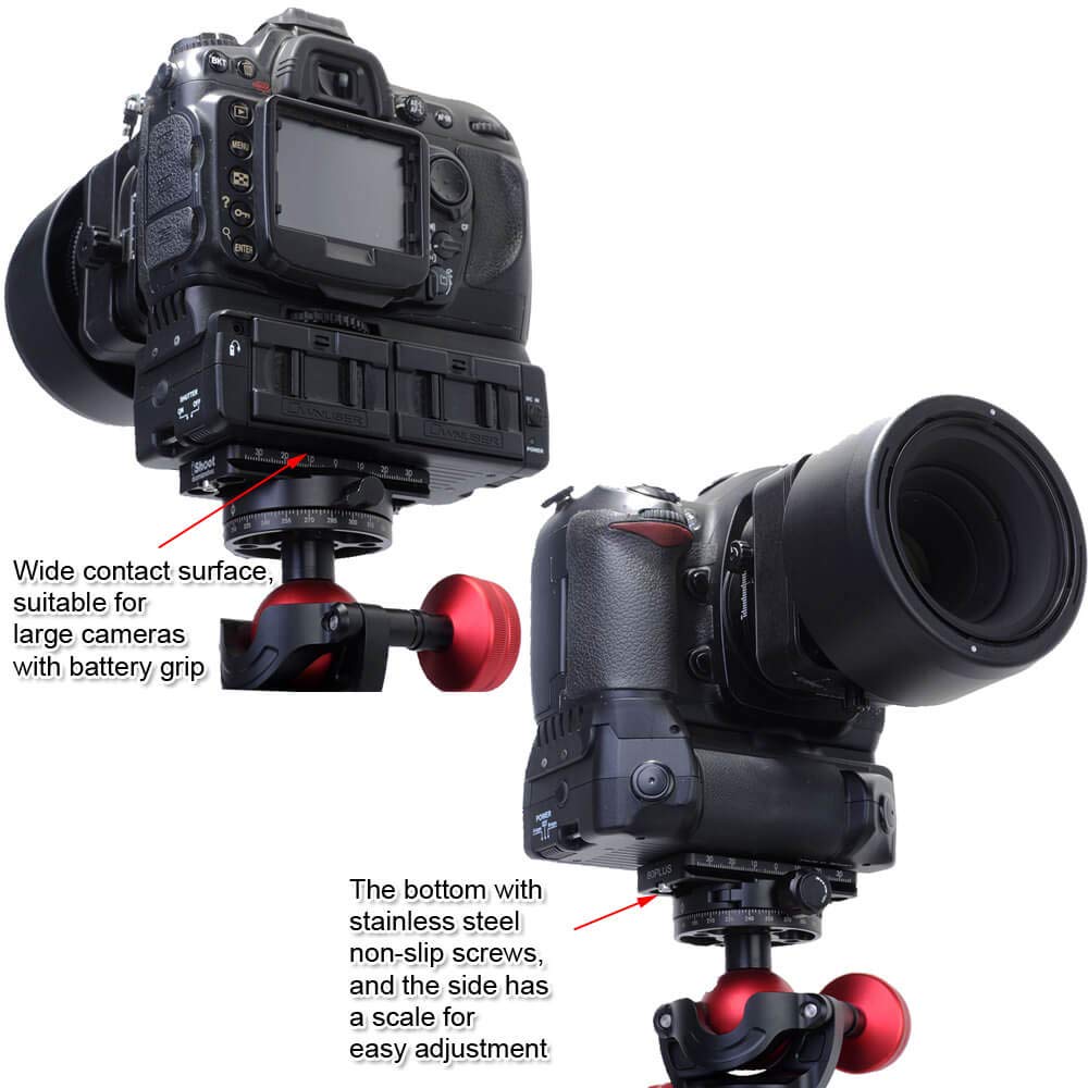 Быстросъемная площадка iShoot 80 мм с металлической рукояткой для большой камеры, совместимая с Nikon и D6, Canon EOS и 1DX, и подходящая для зажимов шаровой головки штатива