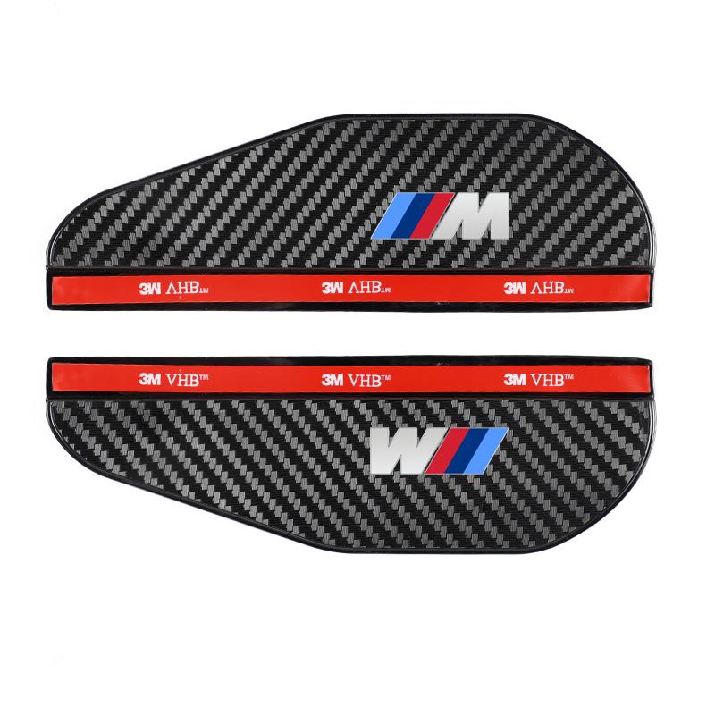 Car Side Rear View Mirror Rain Eyebrow Visor Rain Shield Shade Cover Sticker For BMW M Power Performance M3 M5 X1 X3 X5 X6 E46