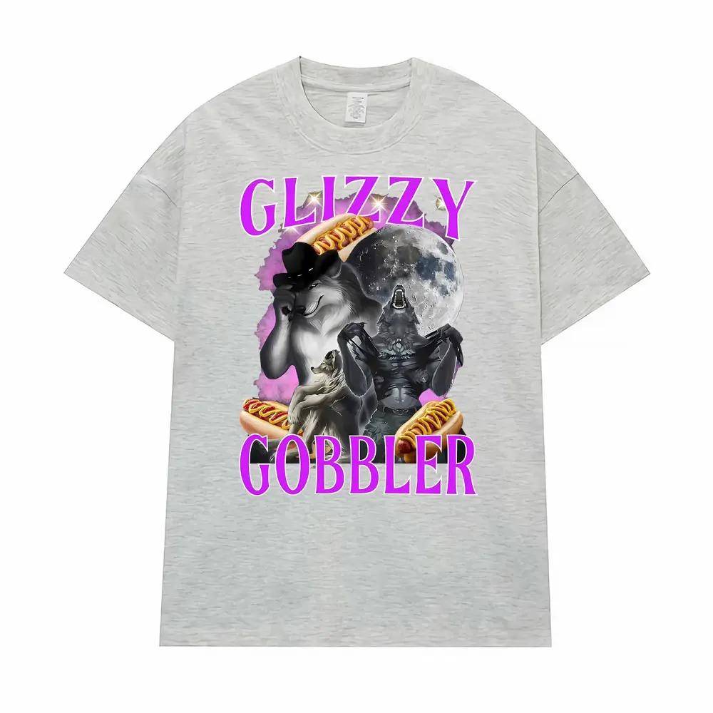 Glizzy Gobbler Funny Hot Dog Werewolf Emoji Graphic TShirt Mens Trendy Cool Vintage Casual 100 Cotton Oversized TShirt