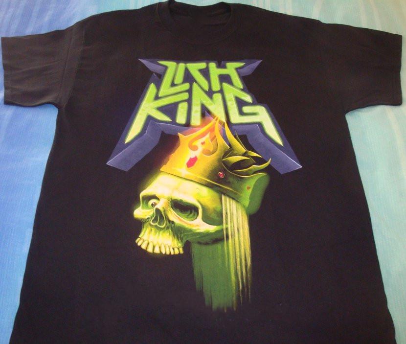Винтажная футболка группы Lich King Классическая унисекс Полный размер PN124 Унисекс футболка