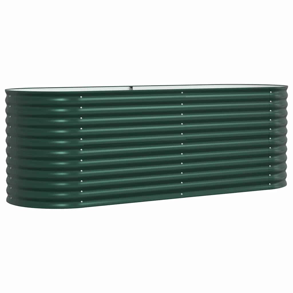 Elevated Garden Bed Green 240 x 80 x 81 cm Steel