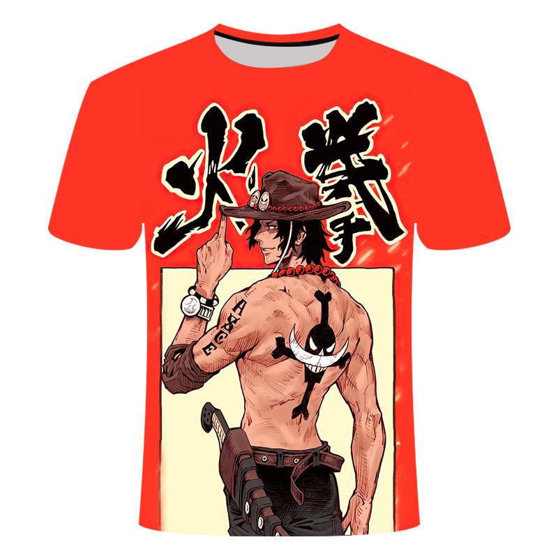 One Piece New Anime 3D Printed Casual Fashion Cool Футболка с круглым вырезом для учеников начальной и средней школы