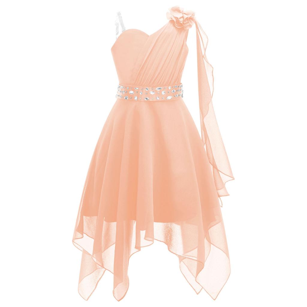 Шифоновое пышное платье с цветочным узором для девочек, бальное платье подружки невесты для детей, официальные платья для свадьбы, дня рождения