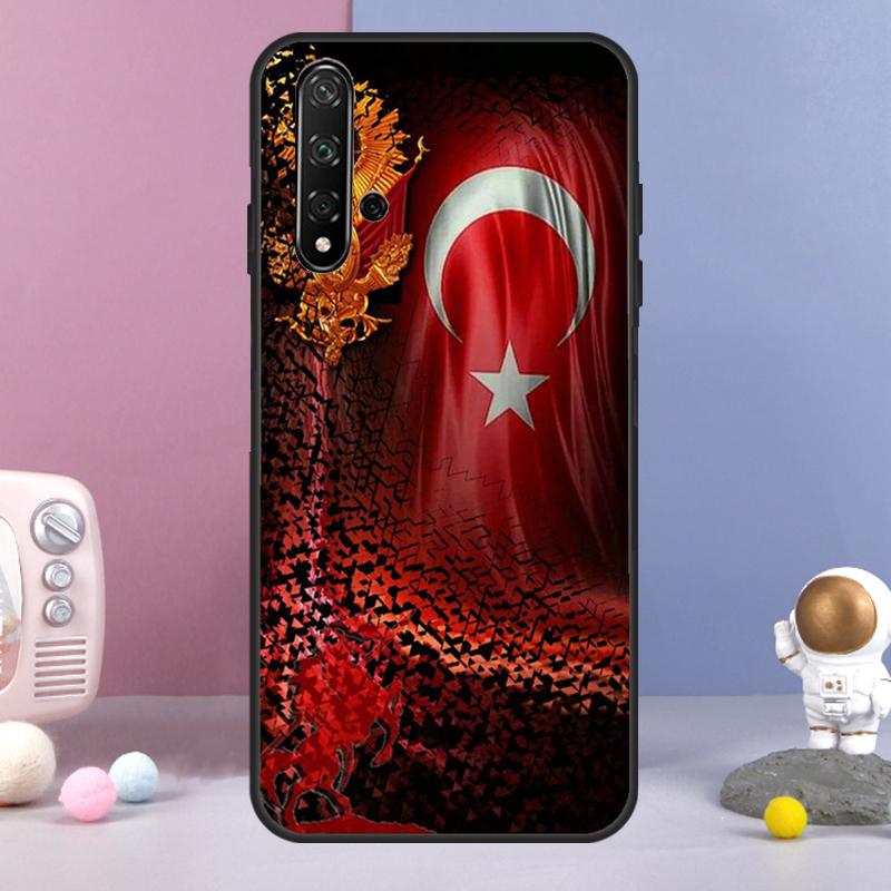 Чехол с турецким флагом для Huawei Nova 9 10 SE 3i 7i 8i 11i 12i Y60 Y61 Y70 Y72 Y73 Y90 Y91 P20 P30 P40 Lite