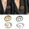 Chic Vortex Lapel Pin Accessory Unique Vortex Shaped Brooch Collar Pin Stylish Gold Lapel Pin for Fashion Enthusiasts