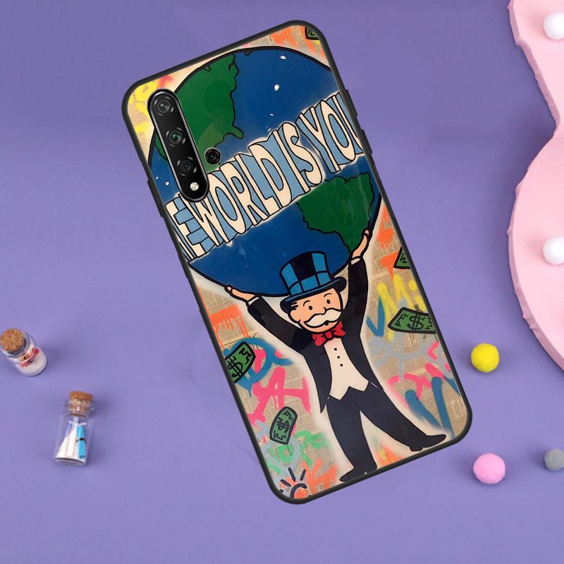 Dollar M-Monopolys Case For Huawei Nova Y70 Y60 Y61 Y90 Y91 5T 9 10 SE 3i 8i 11i 11 Pro P20 P40 P30 Lite Cover