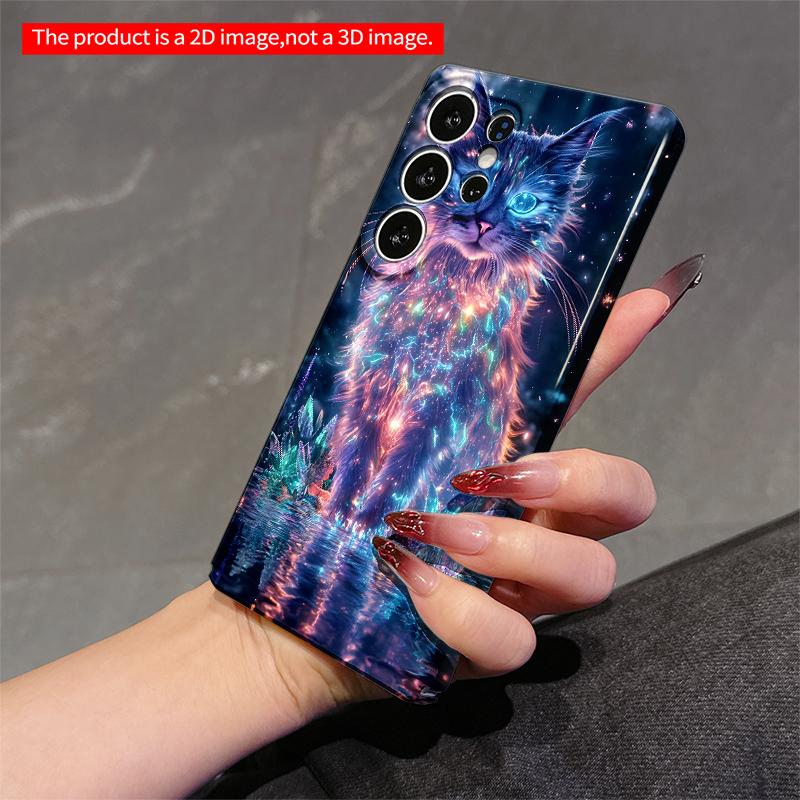 2DFlat Samsung phone case Galactic Cat in Cosmic Pond Applicable to Galaxy S23 S24 S25ULTRA S26 A12 A14 A15 A16 A54 A55