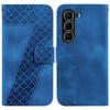 For Infinix Hot 50 Pro+ 4G Stand Case 7-Shaped Pattern Imprint Leather Phone Cover with Strap