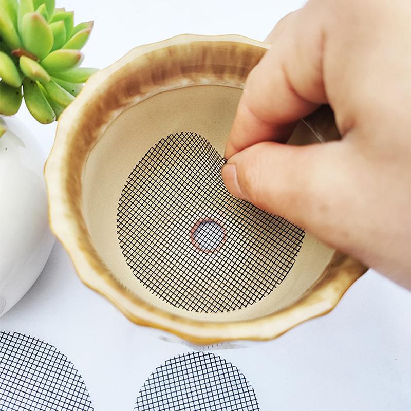 50 шт. сетчатая прокладка для отверстий в горшках, круглая сетка для дренажных отверстий для дна горшка, предотвращает потерю почвы, инструменты для садоводства и озеленения цветочных растений бонсай