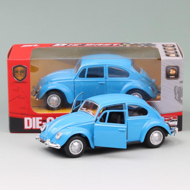 Классический 1967 Volkswagen VW Classic Beetle Bug, винтажный масштаб 1/36, литой под давлением металл, модель автомобиля с откидной спинкой, игрушка для подарка/детей