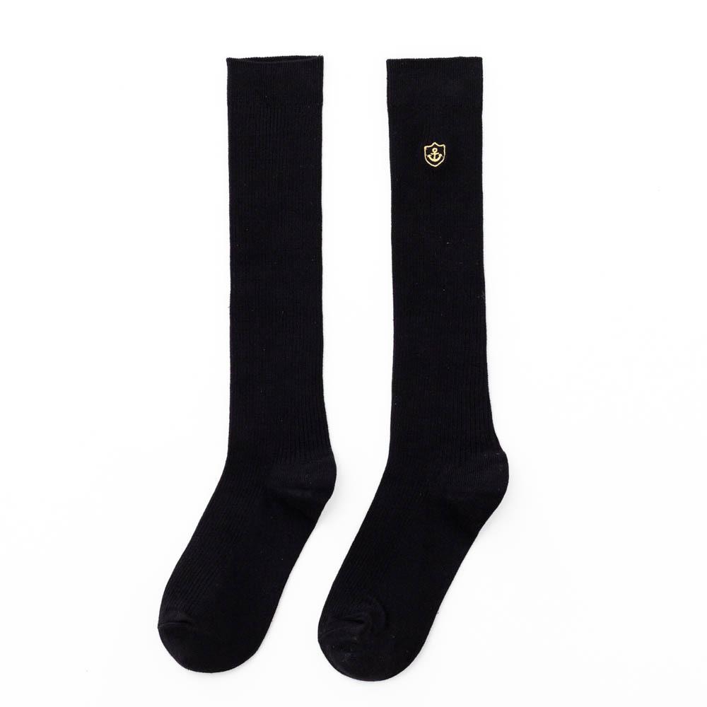 Длинные гольфы до колена, Высокие носки, Хлопковые однотонные носки до икры, Вышитые носки до середины икры, Ретро студенческие носки, Длинные носки